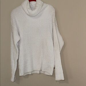 Roxy White Acrylic Knit Turtleneck Sweater Sz M